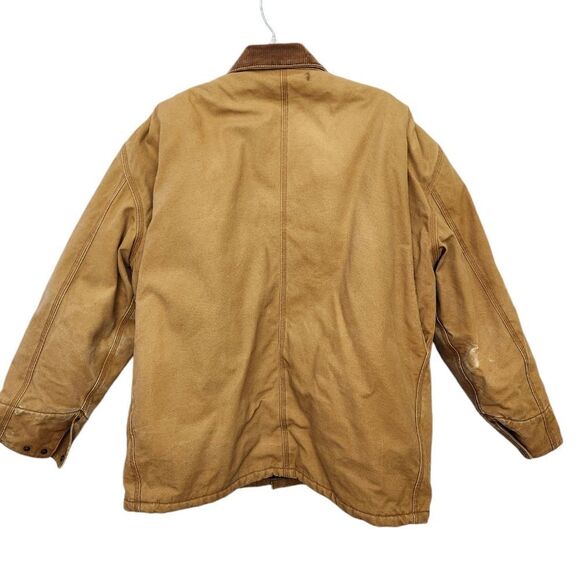 Walls Blizzard Prof Vtg Duck Brown corduroy collar chore work canvas coat XL - Picture 3 of 14